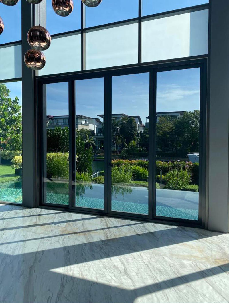 glass sliding door for residential project - 16 Kew Walk