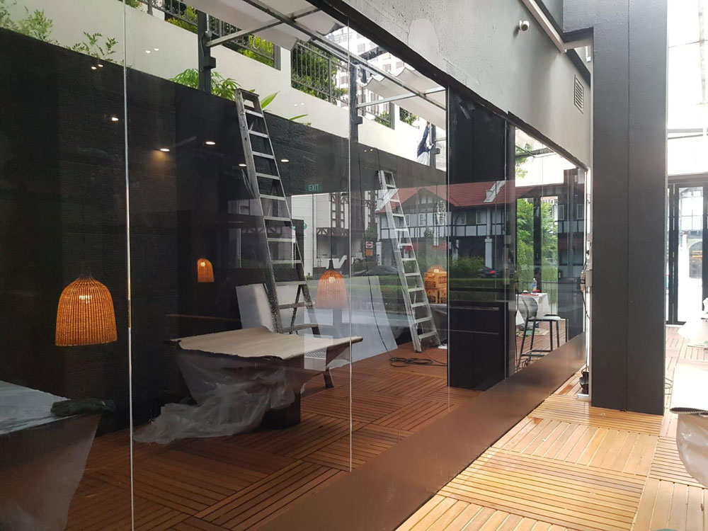 glass patio door for residential project - 24 Zion Road